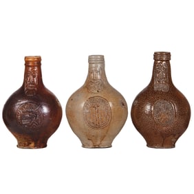 Three Bartmannskrüge,early 1600s