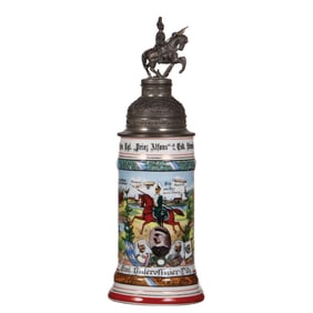 Regimental stein, bayr. 7. Chev. Regt., Straubing, 1910 - 1911