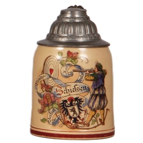 Pottery stein, 10. Deutsches Bundesschiessen (shooting festival), Berlin, 1890