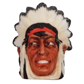 Character shaving mug, 4.8" ht., by E. Bohne & Söhne, Indian