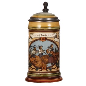 Mettlach stein, .5L, 2844