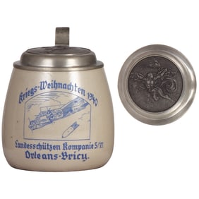 Third Reich stein, Landesschützen Kompanie 5/VII, Orleans-Bricy, 1940