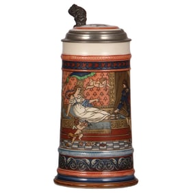 Mettlach stein, 1.0L, 2401, Tannhauser in the Venusberg