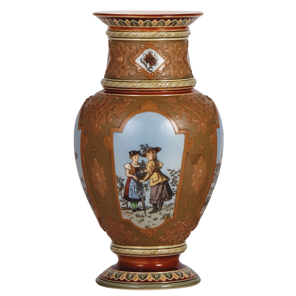 Mettlach vase, 11.6" ht., 2299 (1 of 4)