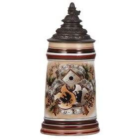 Porcelain stein, 10. Deutsches Bundesschiessen (shooting festival), Berlin, 1890