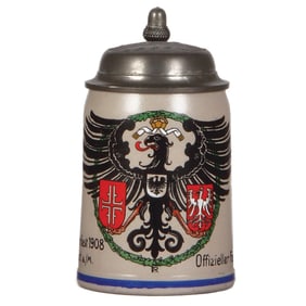Stoneware stein, XI. Deutsches Turnfest, 1908. Frankfurt a./M.