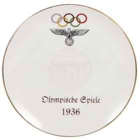 Porcelain plate, Olympische Spiele (Olympic Games), 1936, Berlin
