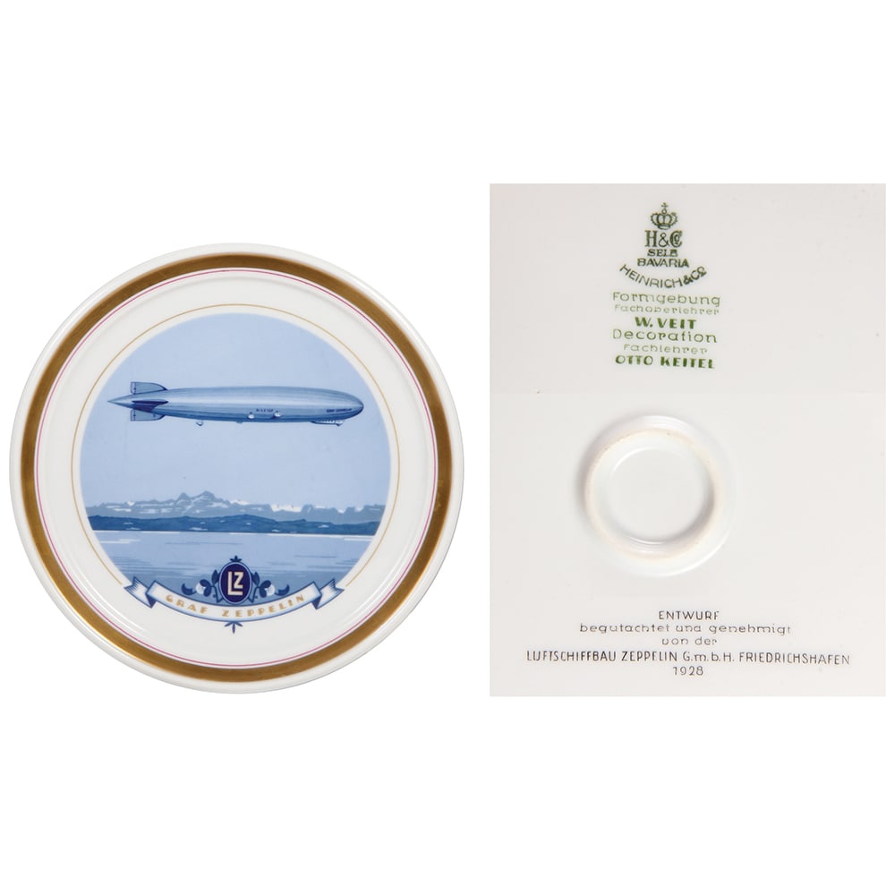 Porcelain plate,  Graf Zeppelin (1 of 3)
