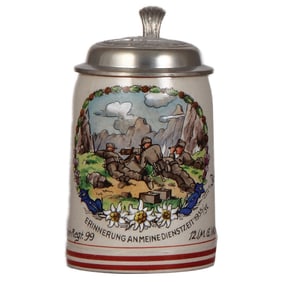 Third Reich stein, Geb. Jäger Regt. 99, (M.G.) Komp., Sonthofen