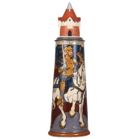 Mettlach stein, 5.8L, 2764, etched, by H. Schlitt