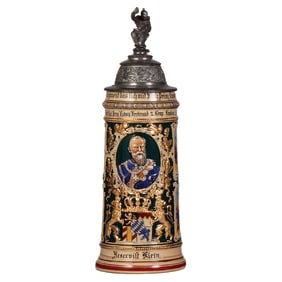 Regimental stein, bayr. 18. Inft. Regt., 2. Comp., Landau, 1901 - 1903