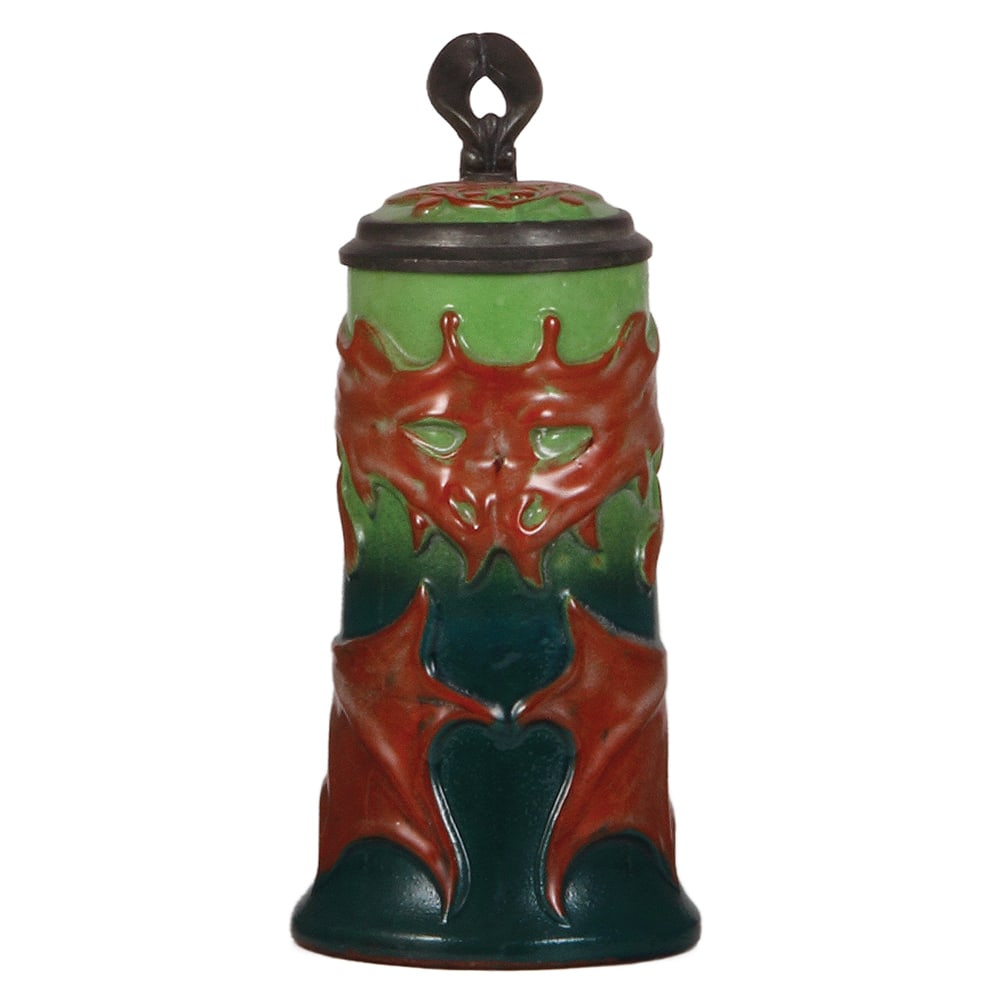 Stoneware stein, .5L, marked Max v. Haider, Art Nouveau (1 of 5)