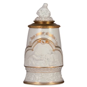 Porcelain stein, .5L, marked Nymphenburg