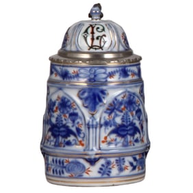 Porcelain stein, .5L, marked Schney