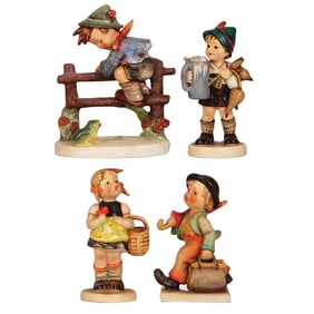 Four Hummel figurines 201,87, 98, 11