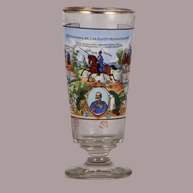 Regimental glass beaker, K.b. 1. Schw. Reit. Regt., 2. Esk., 1911 -1914, München