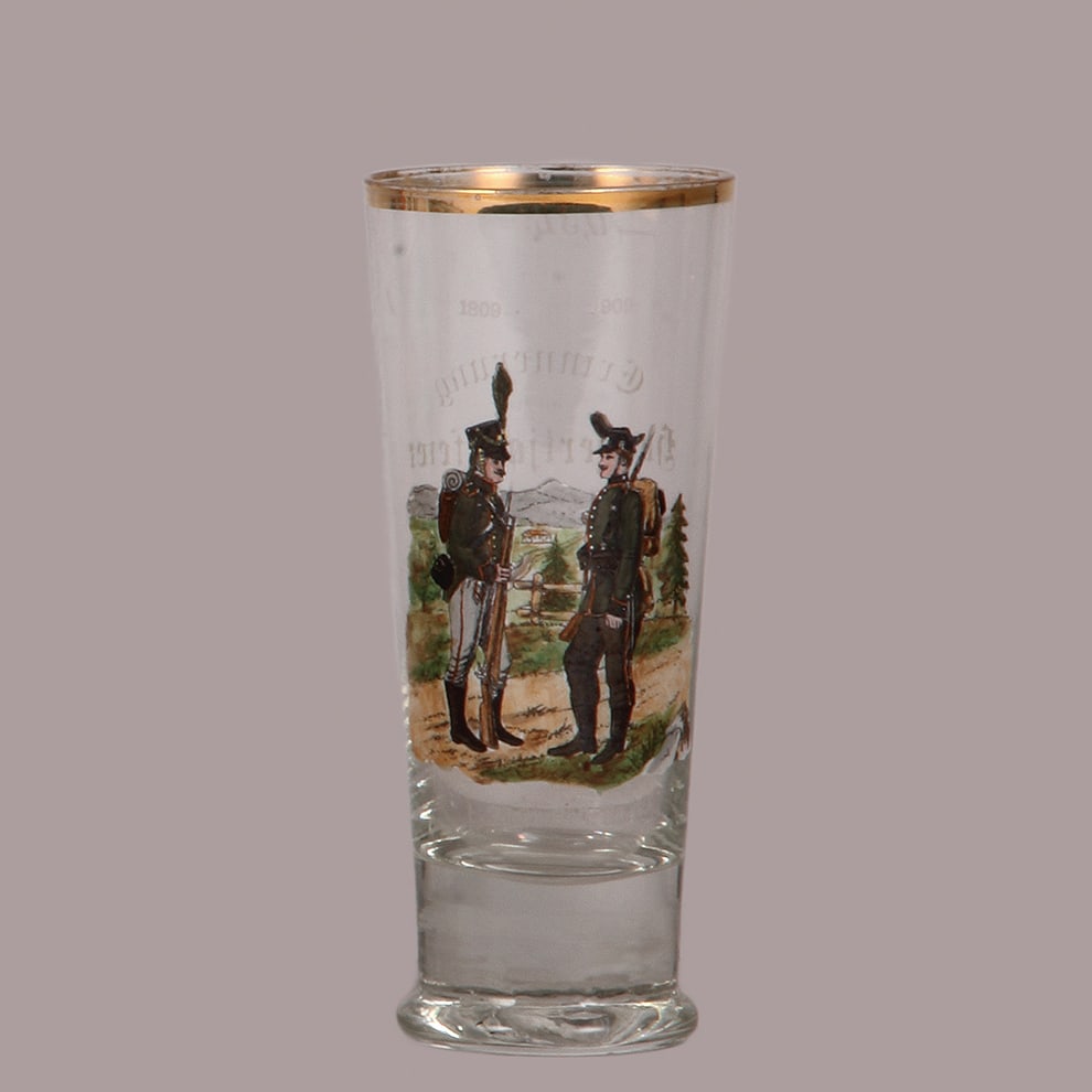 Regimental glass beaker, Jäger Batl. Nr. 12, 1809 - 1909 (1 of 4)