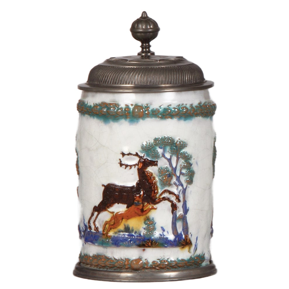 Terra cotta stein, marked Münchener Werkstätten Für Keramik Kunst (1 of 3)