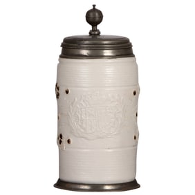 Stoneware stein, mid 1700s, Altenburger Walzenkrug