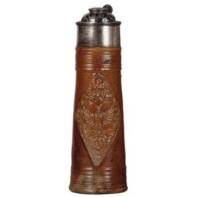 Stoneware stein, Raeren, dated 1583, silver mounts with hall mark TE