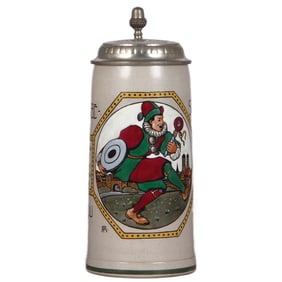 Stoneware stein, Probe Schiessen, 8. Juli 1906