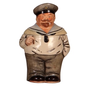 Character stein, .5L, pottery, marked 1821, Sailor
