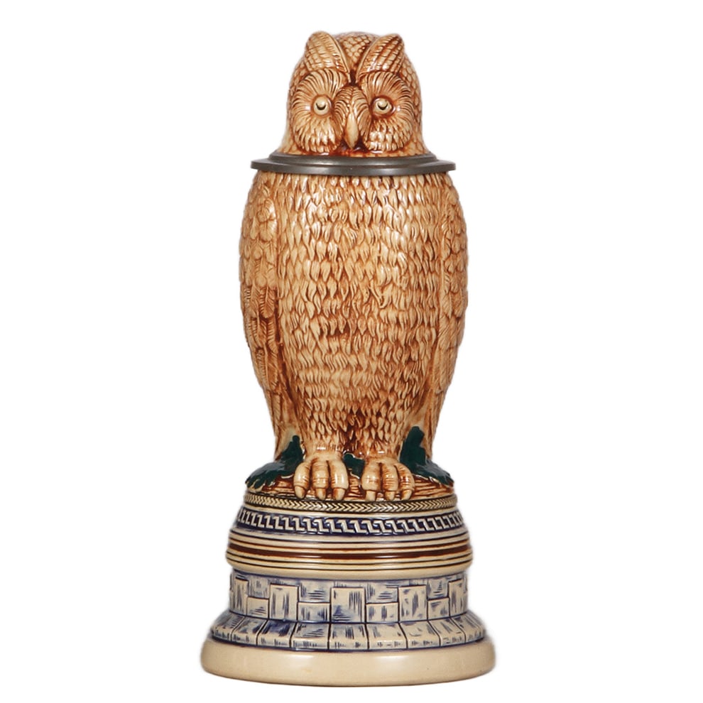 Character stein, 1.0L, marked 922, Owl (1 of 3)