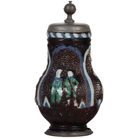 Stoneware stein, Muskauer Birnkrug, c.1680