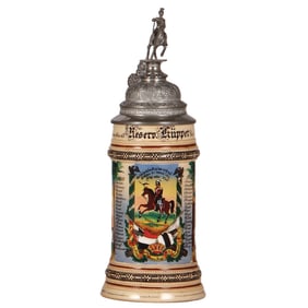 Regimental stein, Ulanen Regt. Nr. 5, Düsseldorf, 1900 - 1903