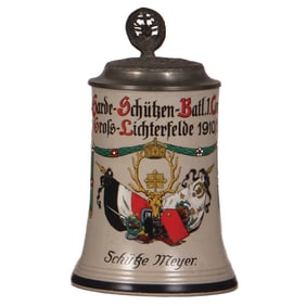 Regimental stein, Garde-Schützen Bataillon, Gr. Lichterfelde, 1910 - 1912