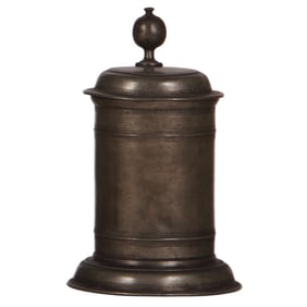 Pewter Tankard, Zinnwalzenkrug, c.1800, cylen