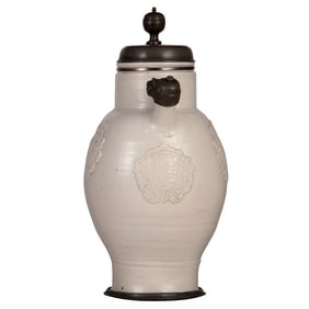 Stoneware pitcher, mid 1700s, Altenburger Tüllenkanne