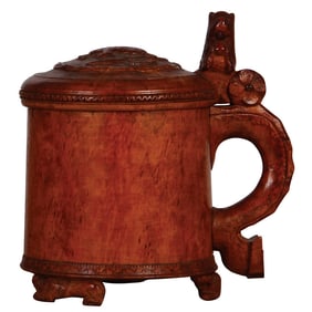 Wood tankard, late 1700s, Norwegian