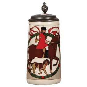 Mettlach stein, .5L, 3168, by Ludwig Hohlwein