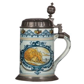 Mettlach stein, 1.0L, 5022, Faience
