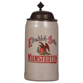 Stoneware stein, 1.0L, Elbschloss-Bräu Nienstedten