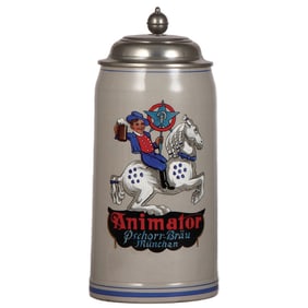 Stoneware stein, 2.0L, Animator Pschorr-Bräu, München