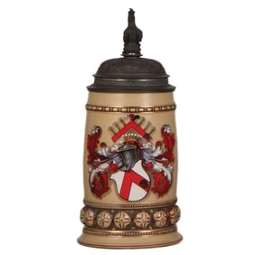 Mettlach stein, .5L, 282, coat-of-arms