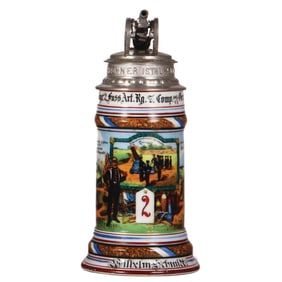 Regimental stein, .5L, 2. Fuss Artl. Regt., Germersheim
