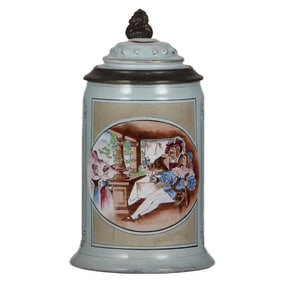 Metal stein, 1.0L, enameled