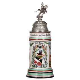 Regimental stein, .5L, Husaren Regt. Nr. 15, Wandsbek