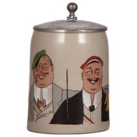 Stoneware stein, .5L, two students