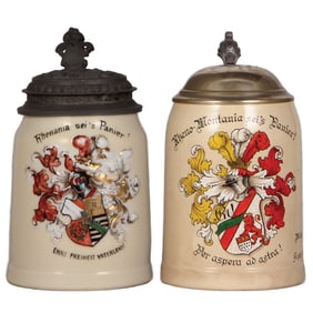 Student Association steins, (two), .5L, 1931/32,& 1913