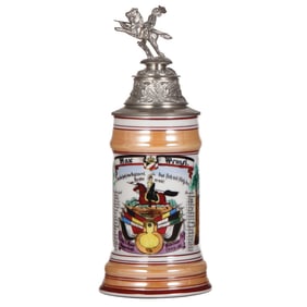 Regimental stein, .5L, 3. Garde Ulanen Regt., Potsdam
