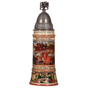 Regimental stein, .5L, Lehr Regt. der Feld Artl. Schiess-Schule, Jüterbog & Feld Artl. 50