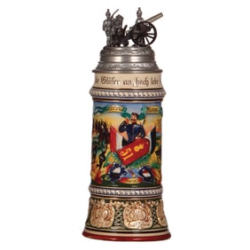 Regimental stein, .5L, Feld Artl. Regt. Nr. 51, Strassburg, z.z. Reitschule, Hannover