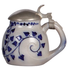 Stoneware stein, .5L, designed by R. Riemerschmid, Art Nouveau