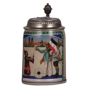 Stoneware stein, .5L, Bavarian shooting festival in München