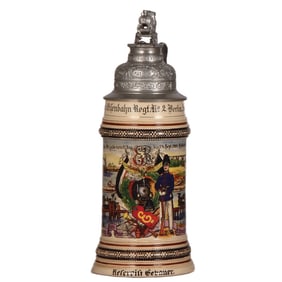 Regimental stein, .5L, Eisenbahn Regt. Nr. 2, Berlin - Schöneberg, Kommando Meissen - Riesa