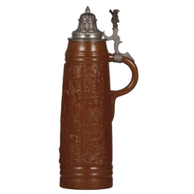 Mettlach stein, 11.7" ht., 827, Siegburg style